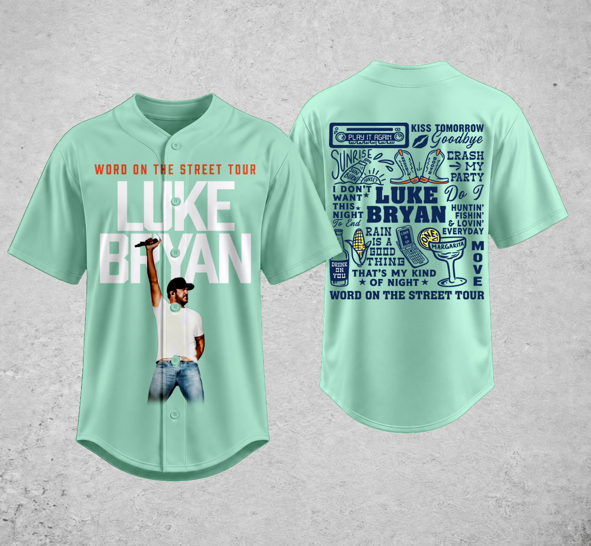 LB “Word On The Street Tour” 🎤🤠 Baseball Jersey