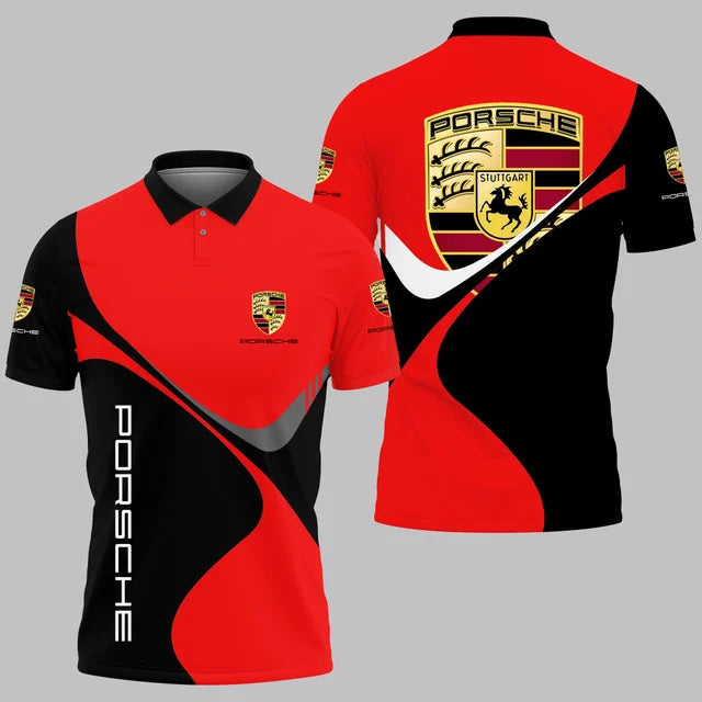 Porsche 3D All-Over Printed Polo Shirt – Limited Edition