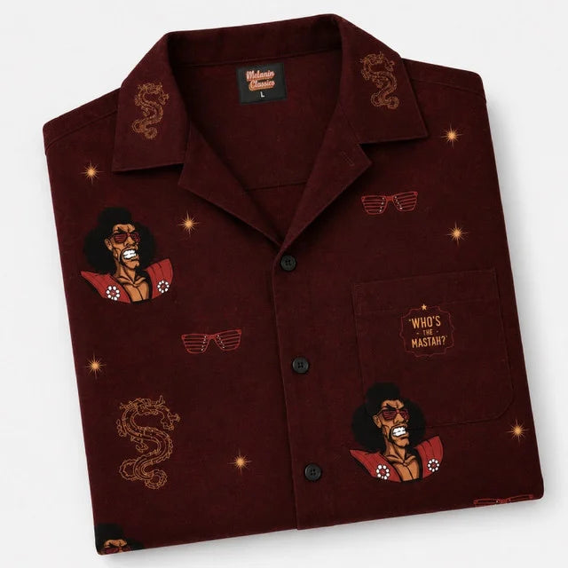 Shonuff - Who's The Mastah? Back Print The Last Dragon Hawaiian Shirt, Shorts Set, T-Shirt, Jersey, Sweatshirt & Hoodie