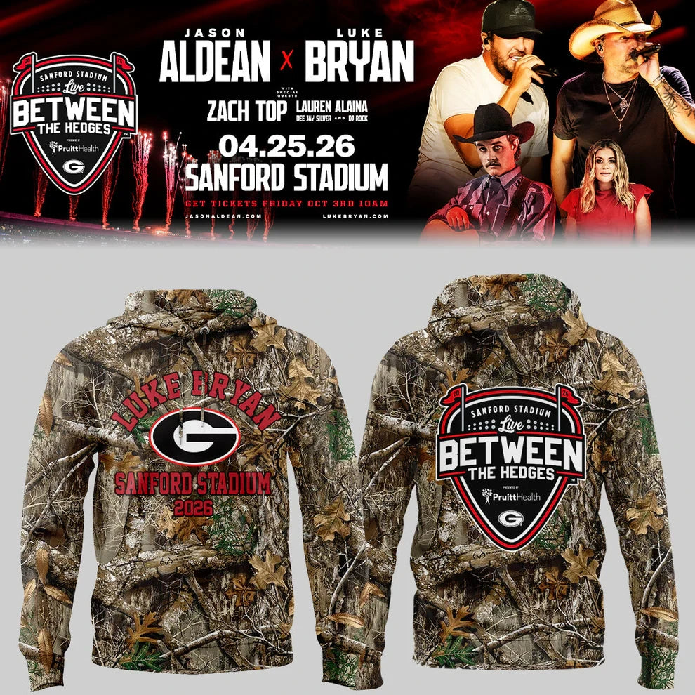 Limited Edition LB “Live Between The Hedges” At Sanford Stadium Tshirt, Sweatshirt & Hoodie