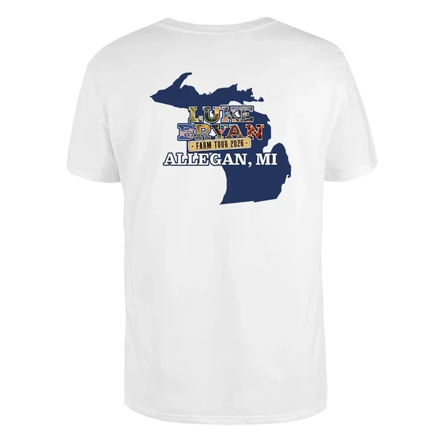 LB Word ALLEGAN, MI - Tour Tee Shirt Gildan 5000, Sweatshirt & Hoodie