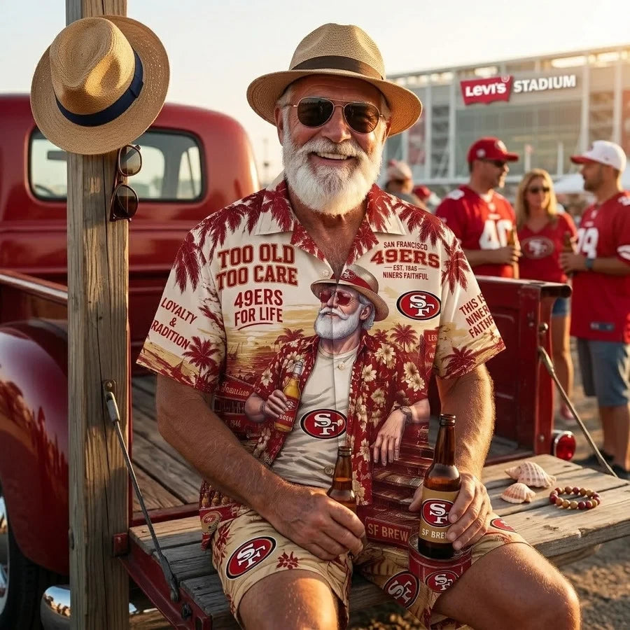 San Francisco 49ers Team Apparel – Premium Hawaiian Shirt, Shorts Set, T-Shirt, Jersey, Sweatshirt & Hoodie