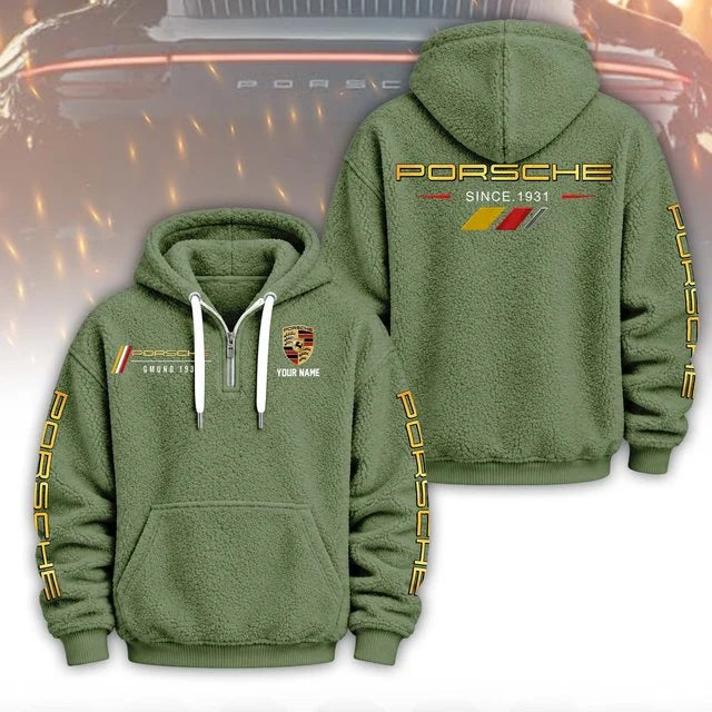 Porsche 3D Zipper Fleece Hoodie