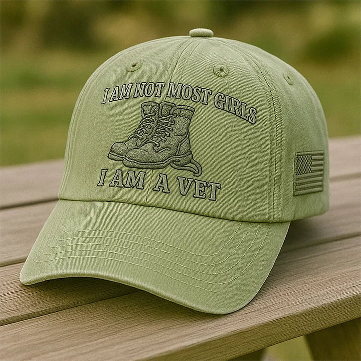 Cowgic Veterans Art AM A VET Embroidered Cap