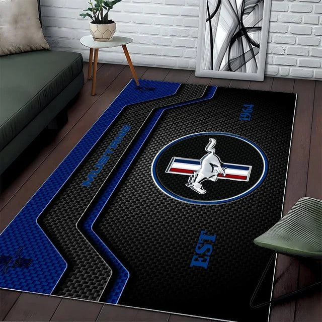 Mustang Area Rug – Luxury Car Logo Floor Mat