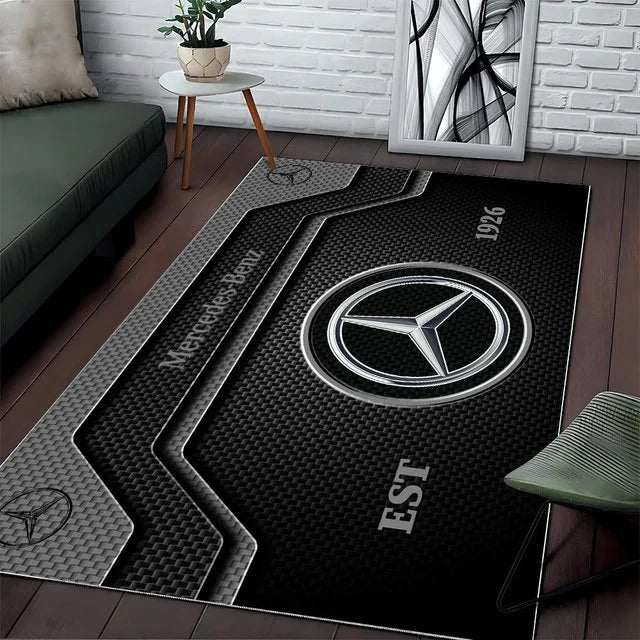 Mercedes-Benz Area Rug v2 – Luxury Car Logo Floor Mat
