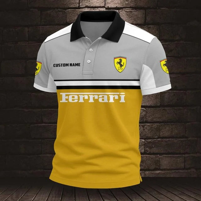 Ferrari 3D Polo Shirt v2 – Custom Name