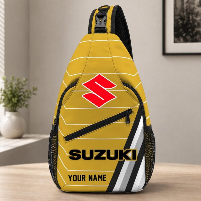 Suzuki Motorcycles Sling Bag – Custom Name Crossbody Bag