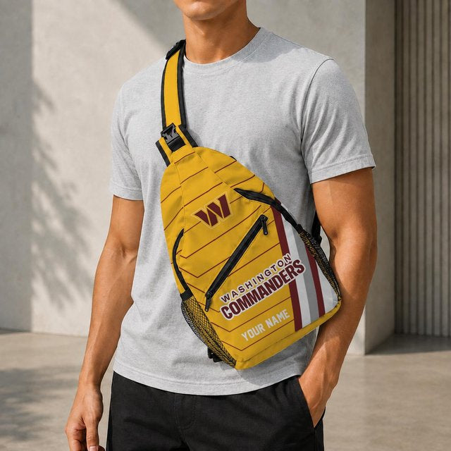 Washington Commanders Football Team Sling Bag – Custom Name Crossbody Bag