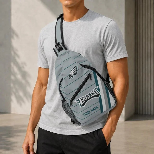 Philadelphia Eagles Football Team Sling Bag – Custom Name Crossbody Bag