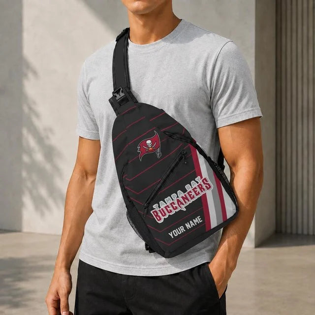 Tampa Bay Buccaneers Football Team Sling Bag – Custom Name Crossbody Bag