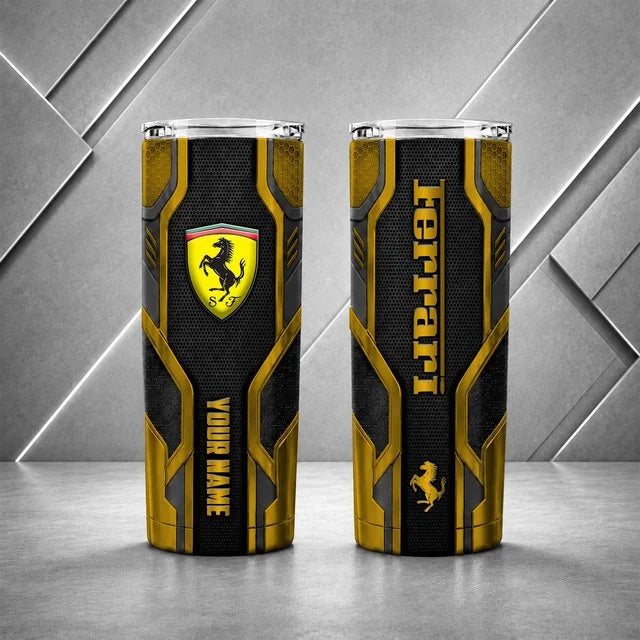 Ferrari Personalized Tumbler – Custom Name Insulated Travel Cup