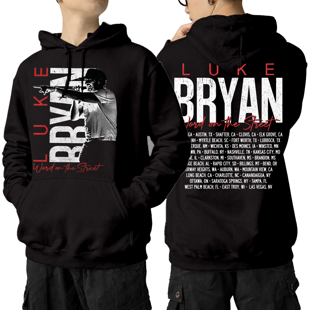 LB Word On The Street Black Tour Tee T- Shirt Gildan 5000, Sweatshirt & Hoodie