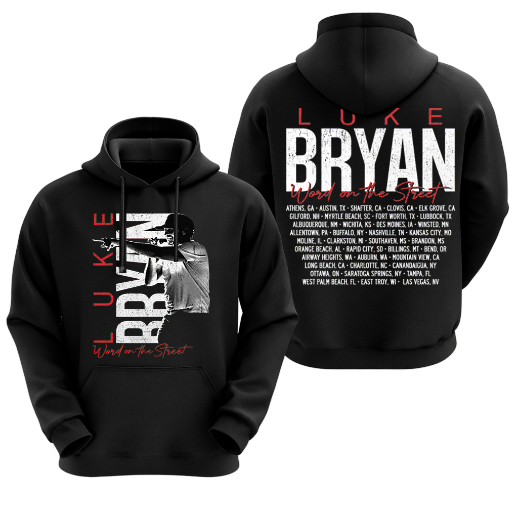 LB Word On The Street Black Tour Tee T- Shirt Gildan 5000, Sweatshirt & Hoodie