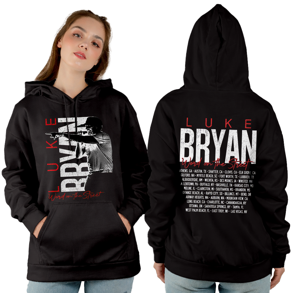 LB Word On The Street Black Tour Tee T- Shirt Gildan 5000, Sweatshirt & Hoodie