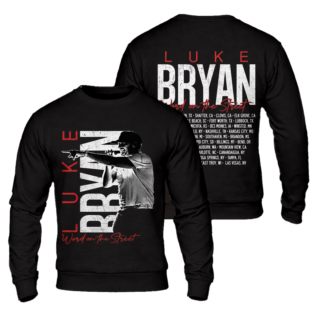 LB Word On The Street Black Tour Tee T- Shirt Gildan 5000, Sweatshirt & Hoodie