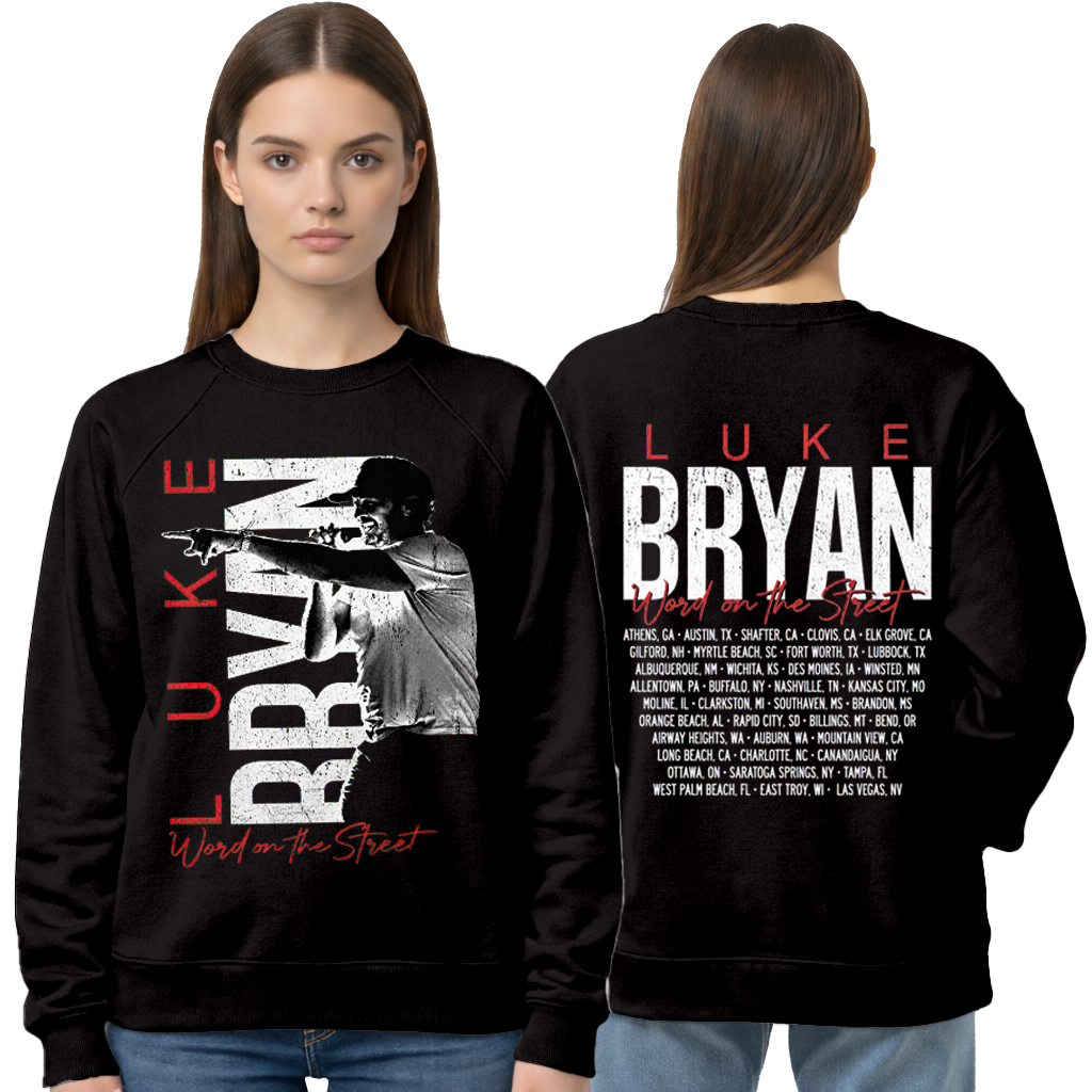 LB Word On The Street Black Tour Tee T- Shirt Gildan 5000, Sweatshirt & Hoodie