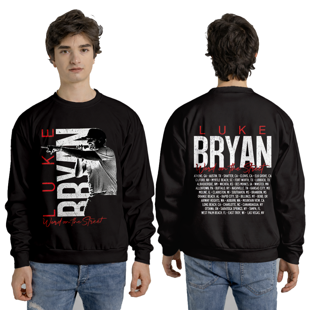 LB Word On The Street Black Tour Tee T- Shirt Gildan 5000, Sweatshirt & Hoodie