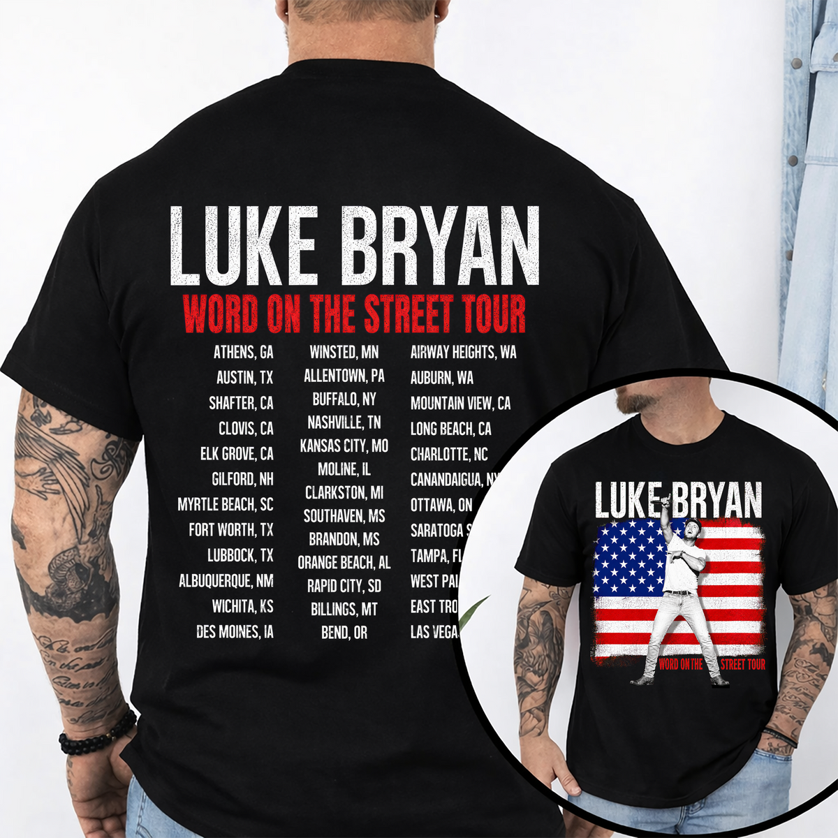 LB Word On The Street Tour Flag T- Shirt Gildan 5000, Sweatshirt & Hoodie