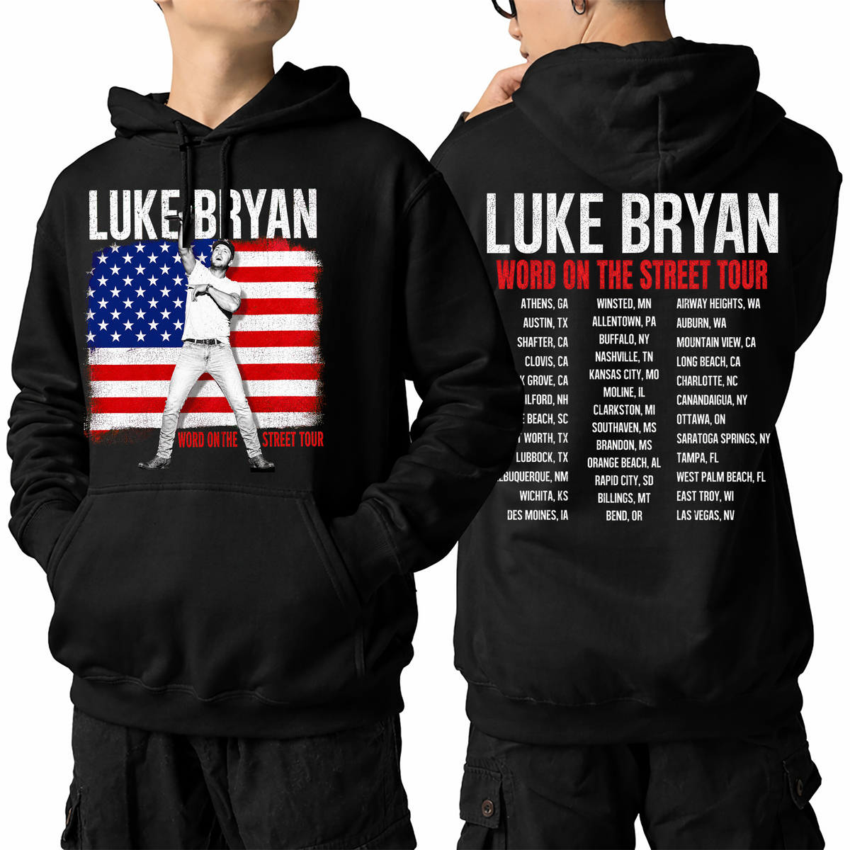 LB Word On The Street Tour Flag T- Shirt Gildan 5000, Sweatshirt & Hoodie