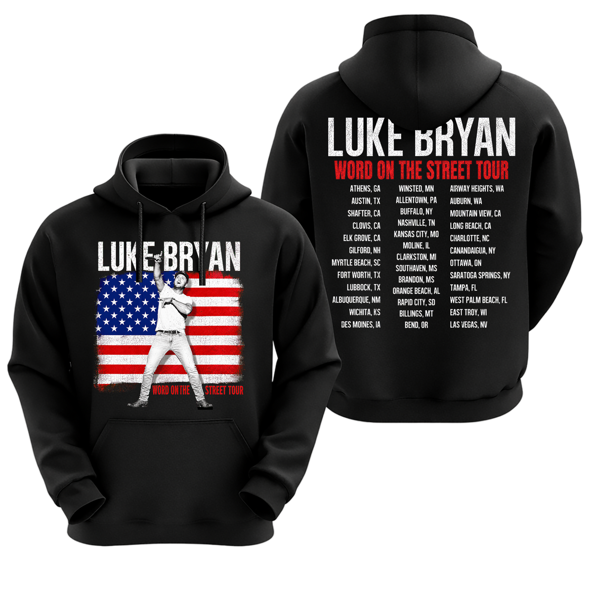 LB Word On The Street Tour Flag T- Shirt Gildan 5000, Sweatshirt & Hoodie