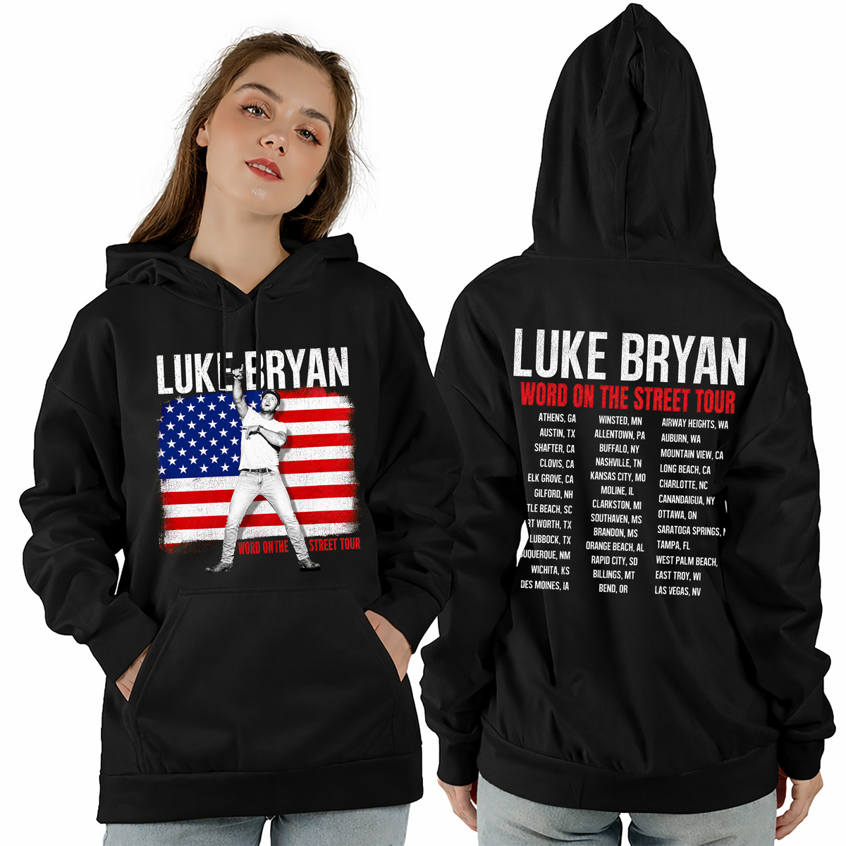 LB Word On The Street Tour Flag T- Shirt Gildan 5000, Sweatshirt & Hoodie