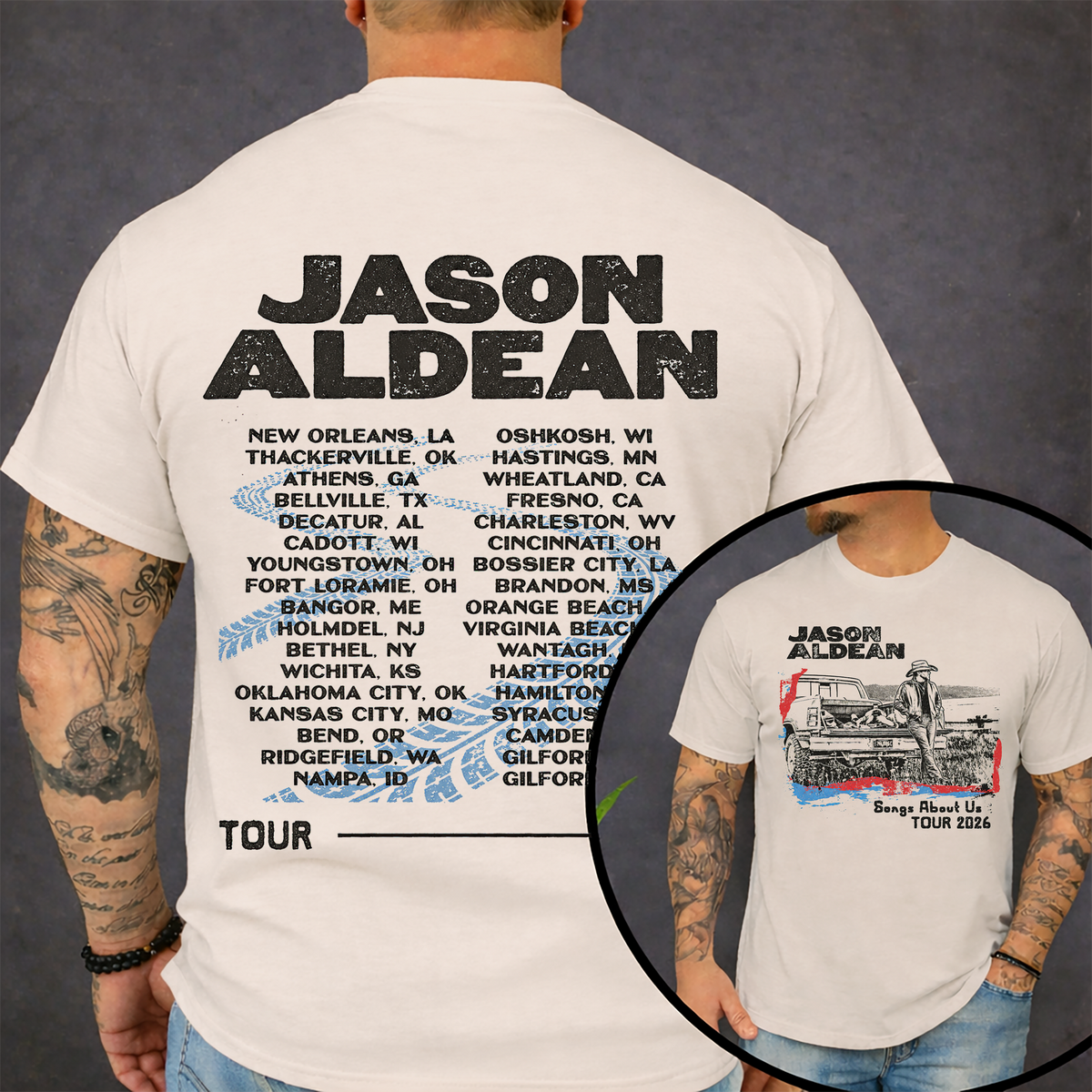Back Songs About Us Tour Truck Shirt Gildan 5000, Sweatshirt & Hoodie