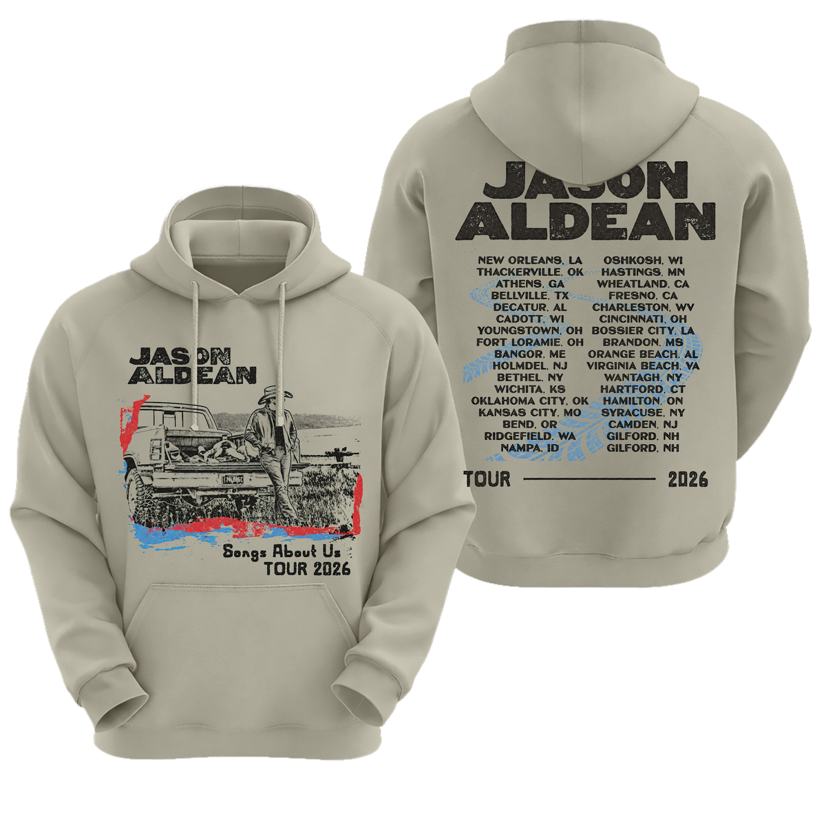 JA Songs About Us Tour Truck Shirt Gildan 5000, Sweatshirt & Hoodie