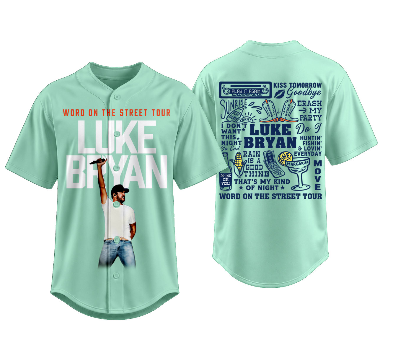 LB “Word On The Street Tour” 🎤🤠 Baseball Jersey