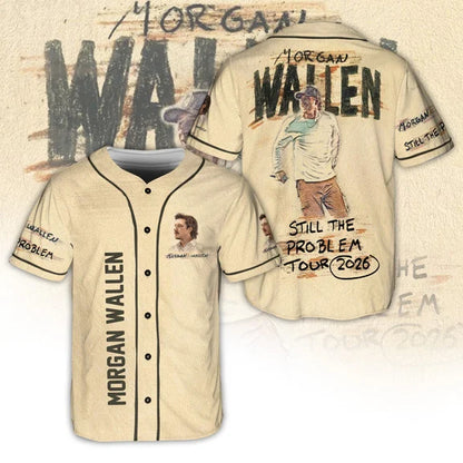 Still the problem Morgan Wallen Tour 2026 - Baseball Jersey Shirt