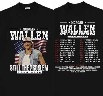 Morgan Wallen American Flag Still The Problem Shirt Gildan 5000, Sweatshirt & Hoodie