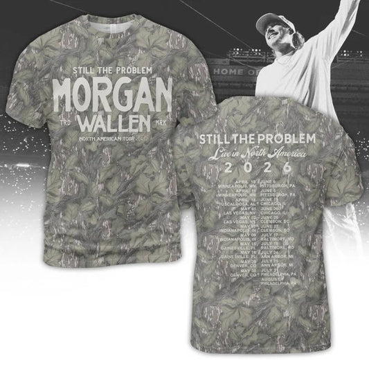 Morgan Wallen North American Tour 2026 Camo Shirt, Sweatshirt & Hoodie