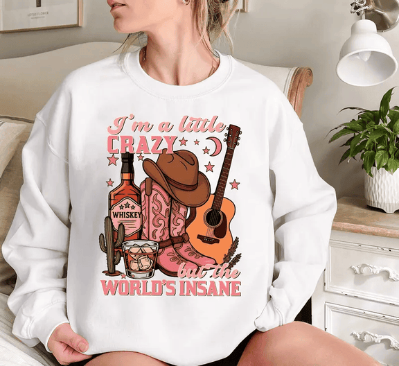 I'm A Little Crazy Morgan Wallen Shirt Gildan 5000, Sweatshirt & Hoodie