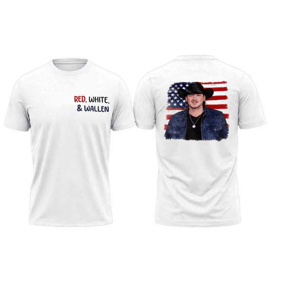 Red White & Wallen Flag American Shirt, Sweatshirt & Hoodie