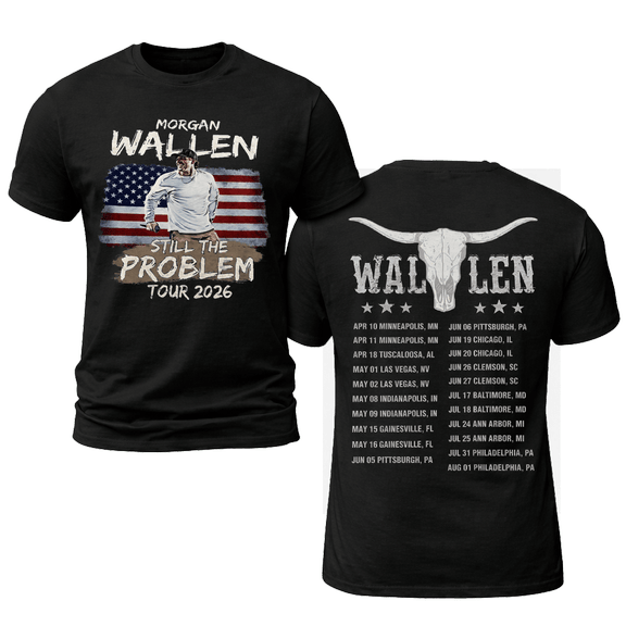 Morgan Wallen Flag Still The Problem Tour 2026 Shirt Gildan 5000, Sweatshirt & Hoodie