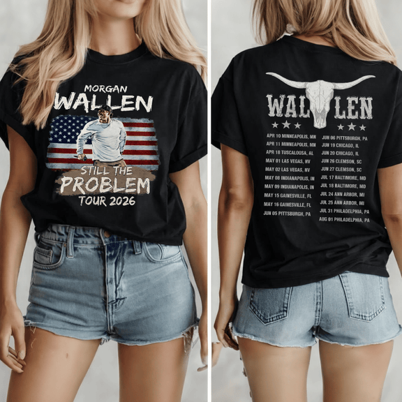Morgan Wallen Flag Still The Problem Tour 2026 Shirt Gildan 5000, Sweatshirt & Hoodie