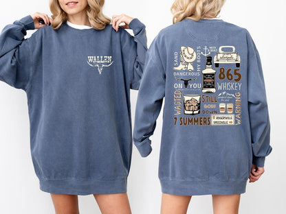 Wallen Concert Shirt, Morgan Wallen Tour Double Sided Tees Shirt Gildan 5000, Sweatshirt & Hoodie