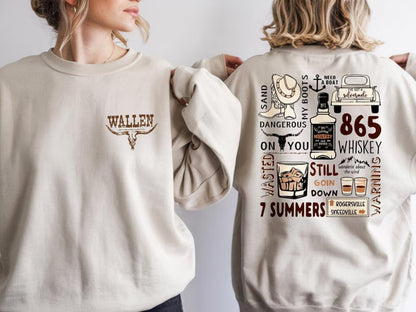 Wallen Concert Shirt, Morgan Wallen Tour Double Sided Tees Shirt Gildan 5000, Sweatshirt & Hoodie