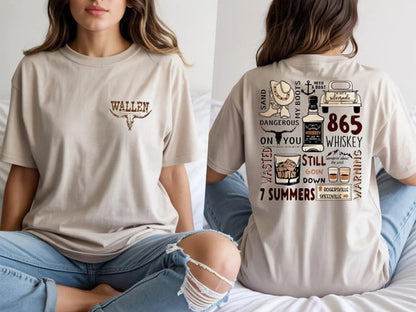 Wallen Concert Shirt, Morgan Wallen Tour Double Sided Tees Shirt Gildan 5000, Sweatshirt & Hoodie