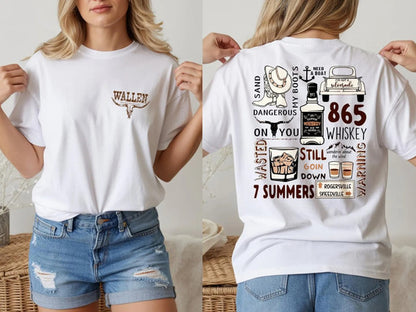Wallen Concert Shirt, Morgan Wallen Tour Double Sided Tees Shirt Gildan 5000, Sweatshirt & Hoodie