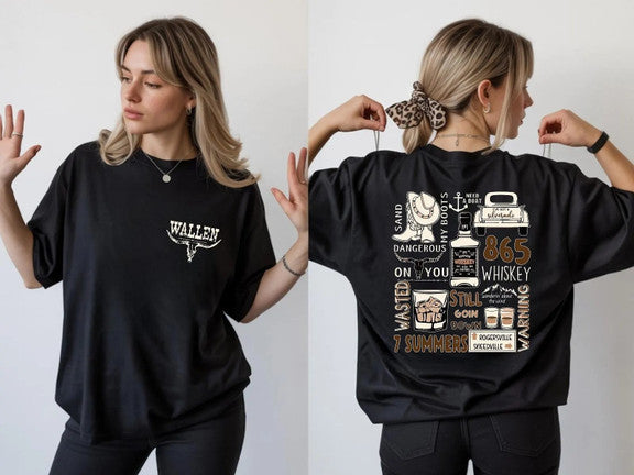 Wallen Concert Shirt, Morgan Wallen Tour Double Sided Tees Shirt Gildan 5000, Sweatshirt & Hoodie
