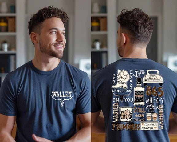 Wallen Concert Shirt, Morgan Wallen Tour Double Sided Tees Shirt Gildan 5000, Sweatshirt & Hoodie
