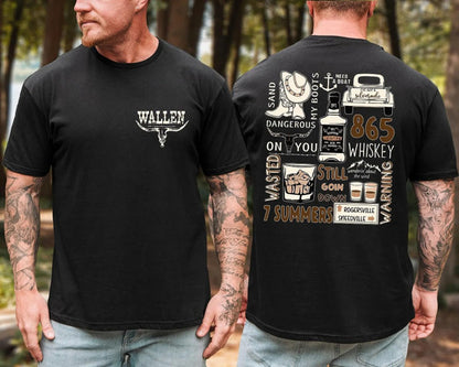 Wallen Concert Shirt, Morgan Wallen Tour Double Sided Tees Shirt Gildan 5000, Sweatshirt & Hoodie