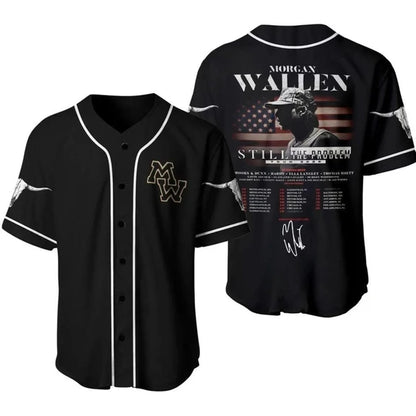 Morgan Wallen Western Country Music Tour 2026 Inspired Baseball Jersey