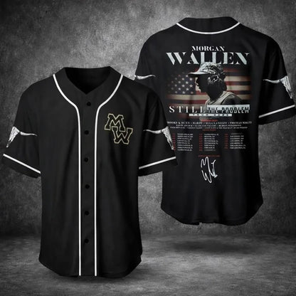 Morgan Wallen Western Country Music Tour 2026 Inspired Baseball Jersey