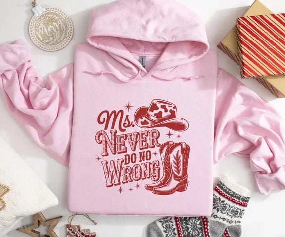 Western Shirt, Ms. Never Do No Wrong, Cowgirl tee, Country Concert Tee Shirt Gildan 5000, Sweatshirt & Hoodie