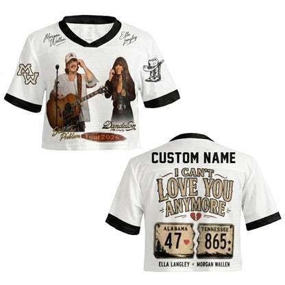 Morgan Wallen x Ella Langley Tour 2026 Football Jersey, Problem Jersey