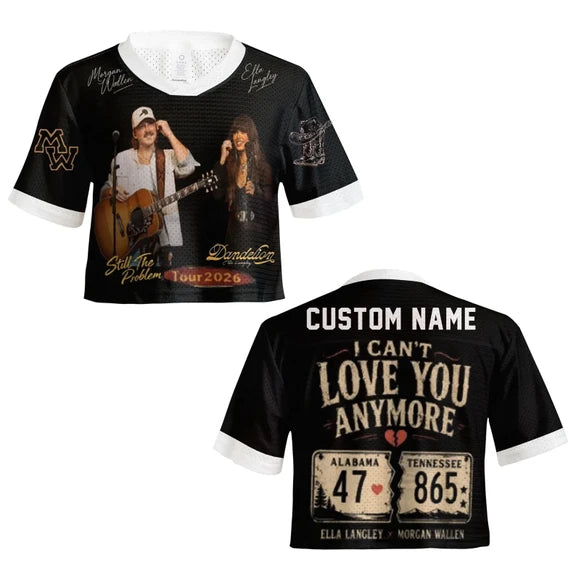 Morgan Wallen x Ella Langley Tour 2026 Football Jersey, Problem Jersey