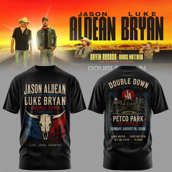 JA & LB – Double Down Tour 2026 Shirt Gildan 5000, Sweatshirt & Hoodie