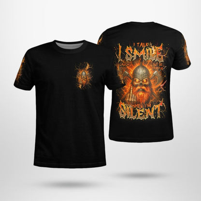 Be Careful When I'm Silent Skull Viking AOP
